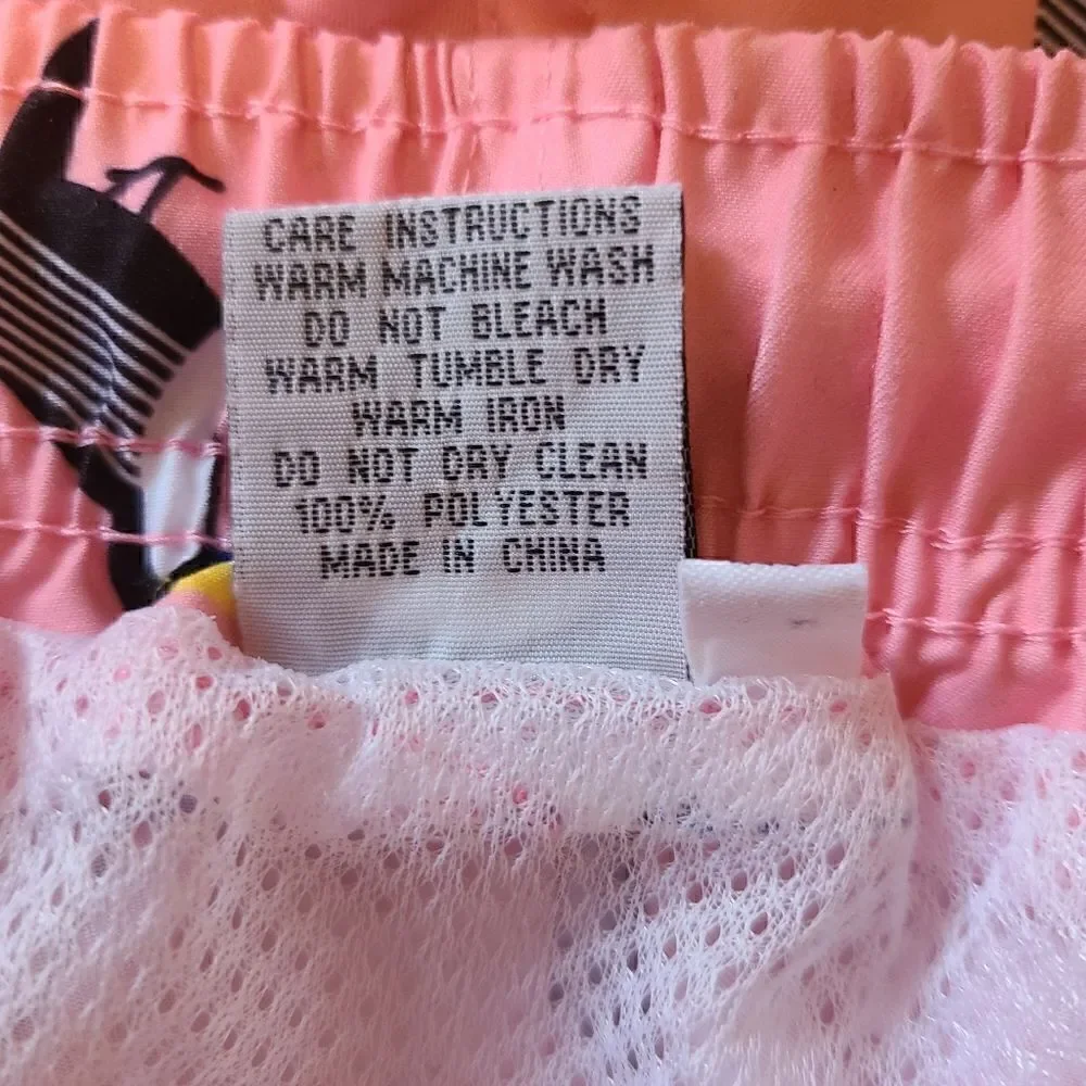 Frank's Australia Swim Trunks Pink Toucan Print Size Medium